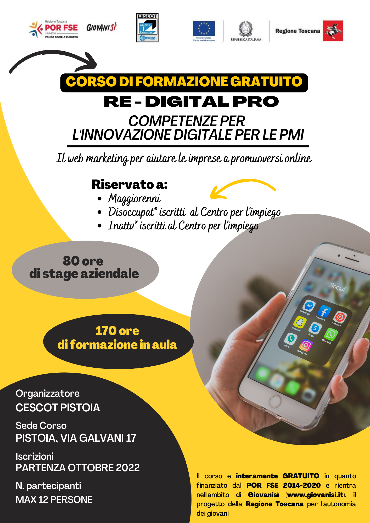 Confesercenti Pistoia: in partenza il nuovo corso RE-DIGITAL PRO, competenze per l’innovazione digitale delle PMI