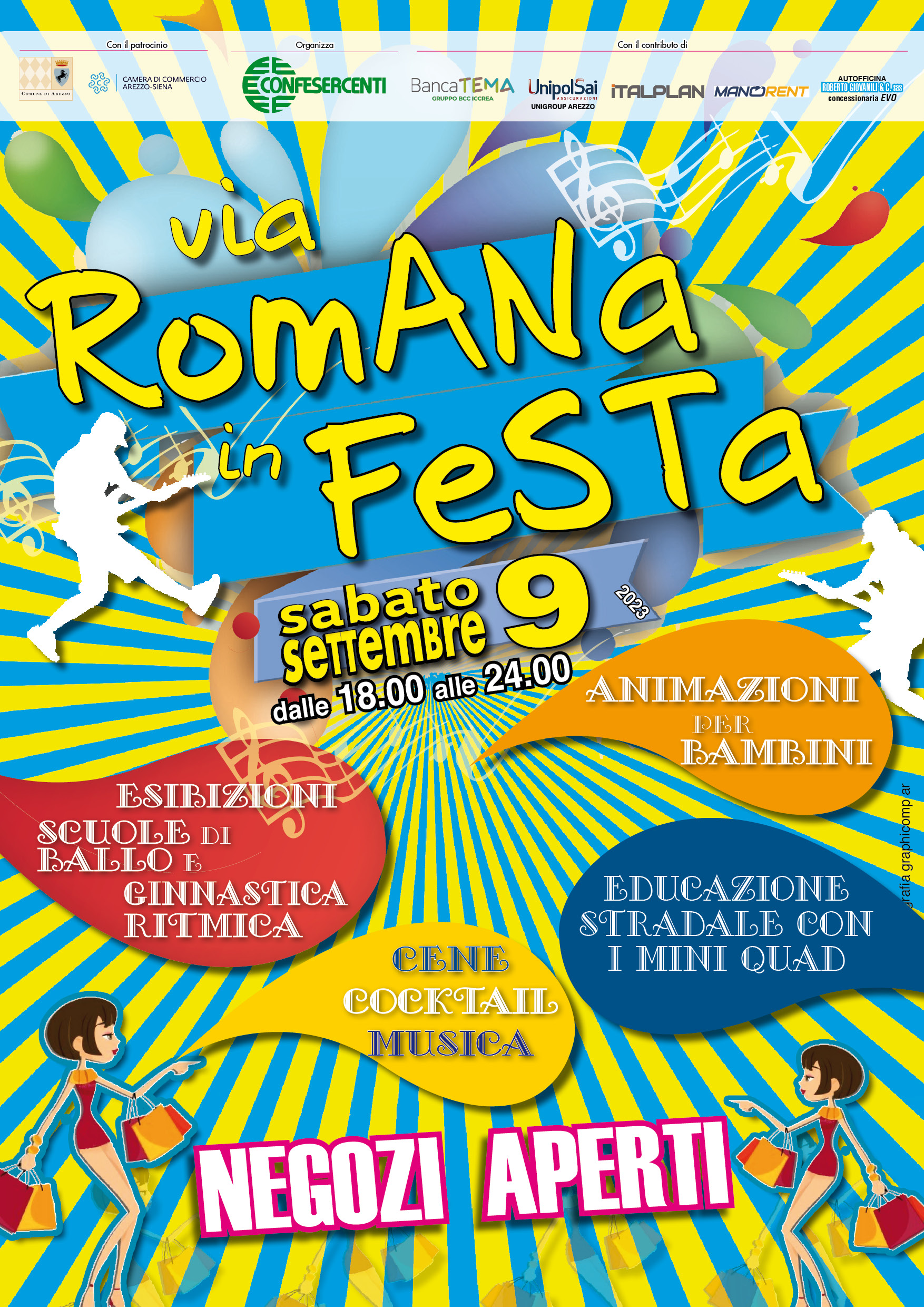Arezzo: Confesercenti, “Via Romana in festa”, presentazione martedì 5 settembre ore 11