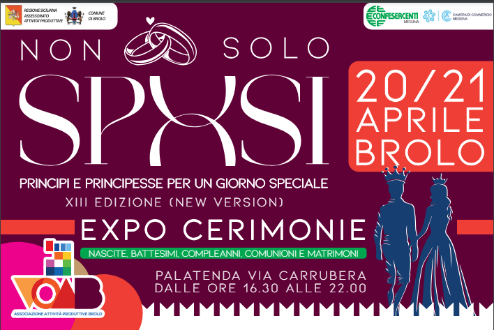 Confesercenti Messina patrocina “Non solo sposi” a Brolo: fiere ed expo molla per il turismo, commercio e rilancio borghi