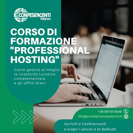 Formazione e innovazione: corso “Professional Hosting per il turismo extralberghiero” promosso da Confesercenti Palermo