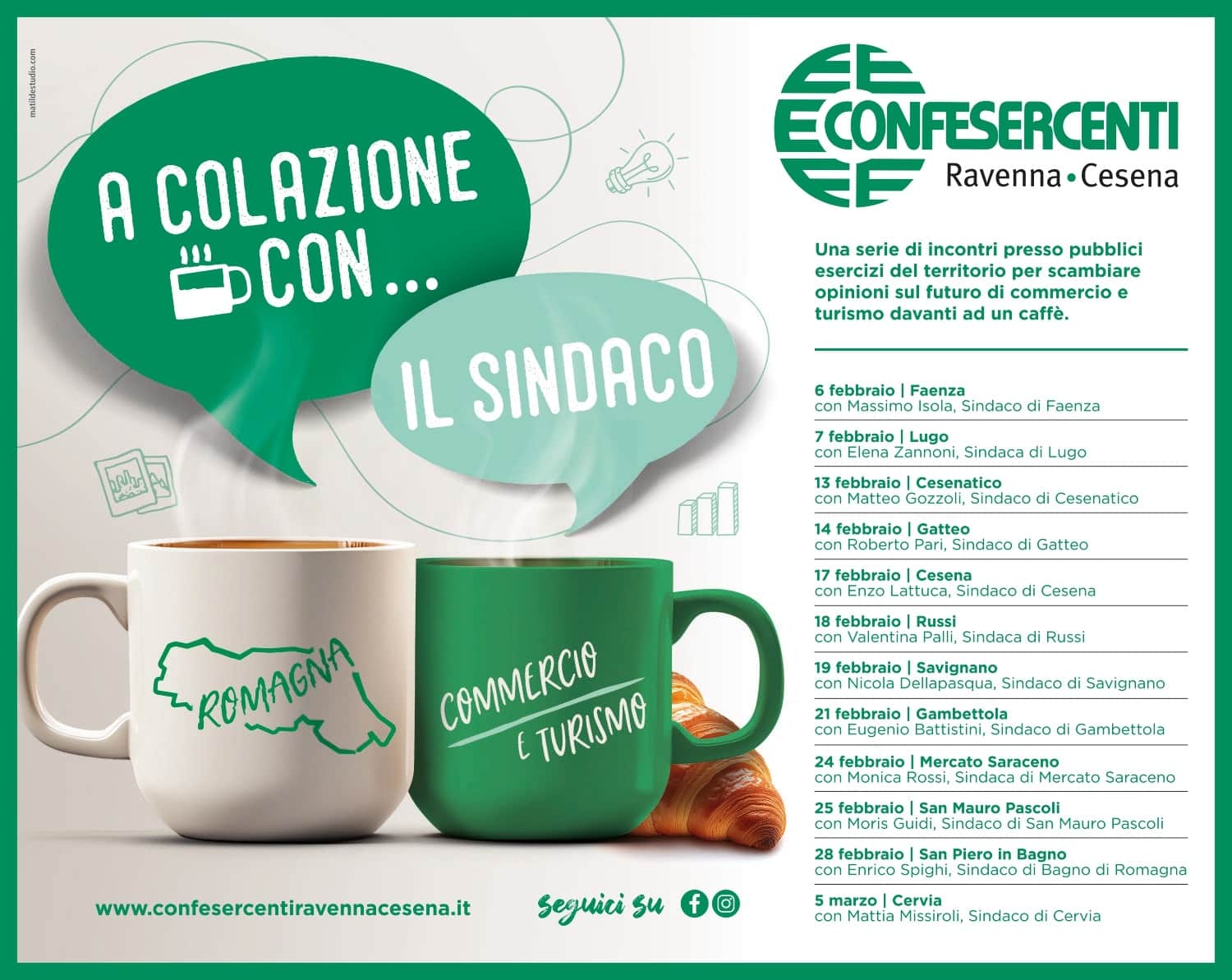 Confesercenti Ravenna Cesena, “A colazione con il Sindaco”: un momento veloce ed informale per scambiare opinioni sul futuro di commercio e turismo