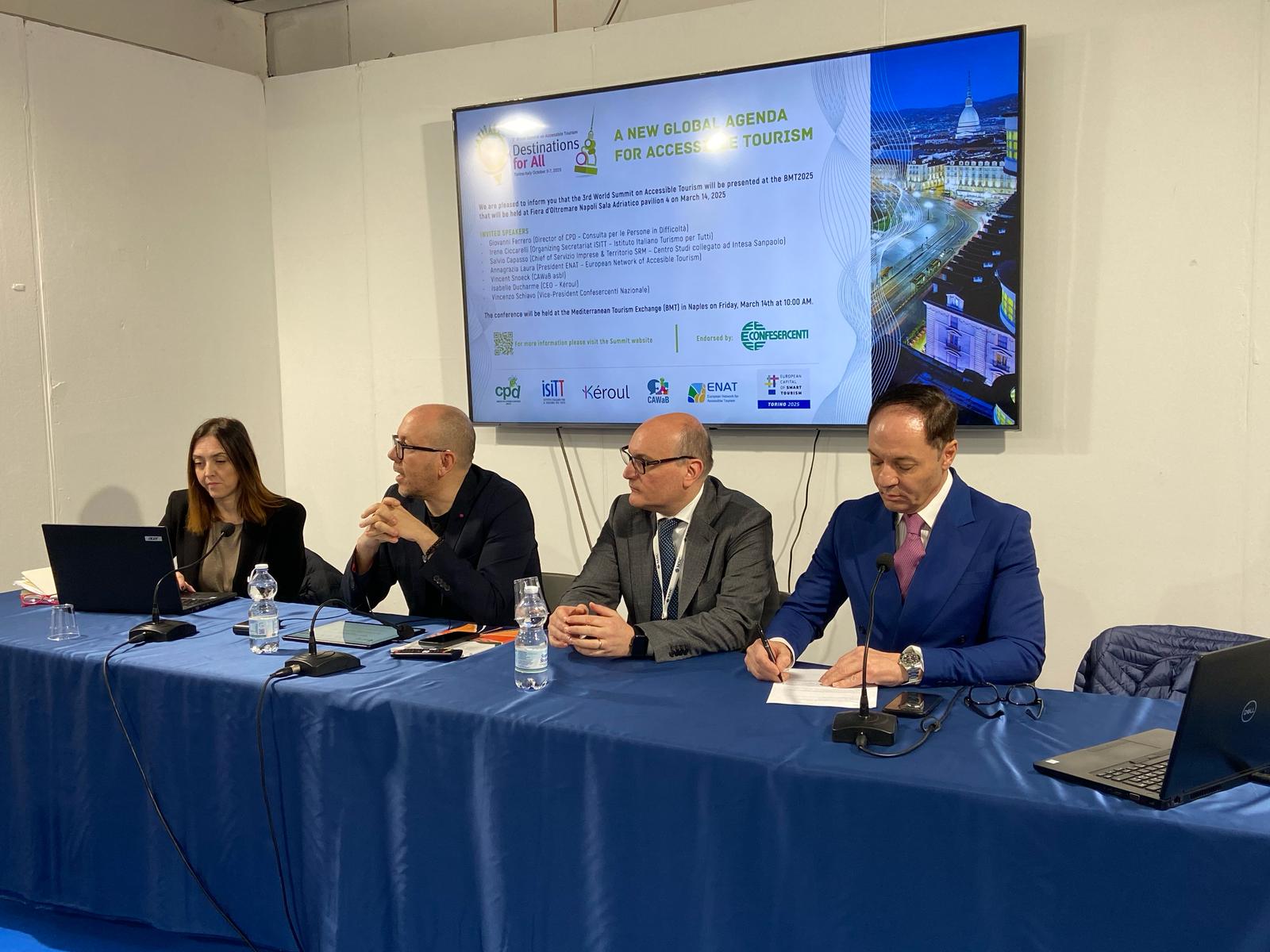 Turismo accessibile: presentato alla BMT di Napoli il Summit Mondiale di ottobre a Torino