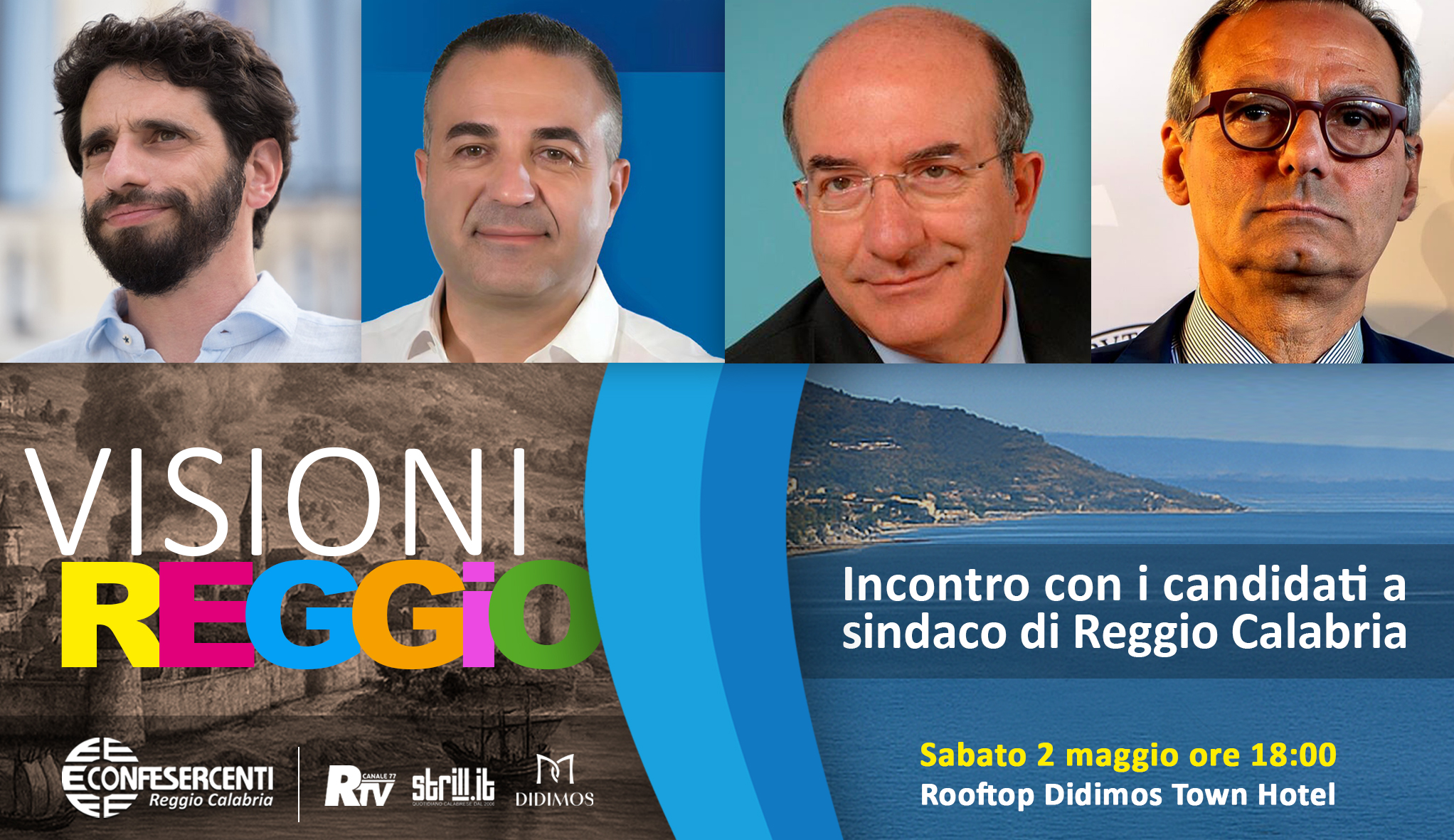 Confesercenti Reggio Calabria: “Visioni Reggio”, Confesercenti porta i candidati sui temi della città