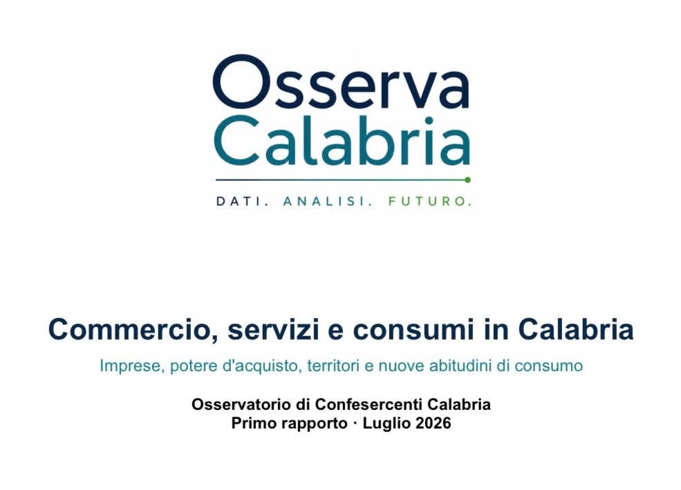 Nasce Osserva Calabria, l’Osservatorio di Confesercenti Calabria