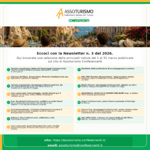 NEWSLETTER DI AREA TURISMO CONFESERCENTI - riepilogo 1 semestre 2026