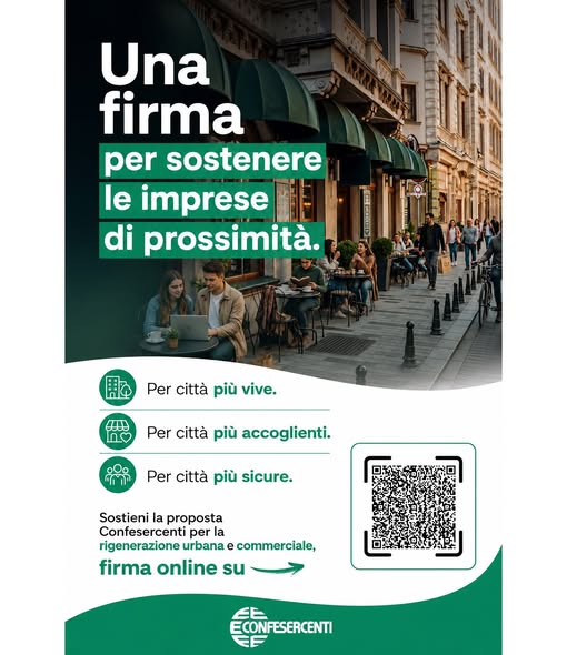 Confesercenti Torino: domenica 6 settembre a Settimo Torinese la raccolta firme per la legge di iniziativa popolare a sostegno del commercio di prossimità